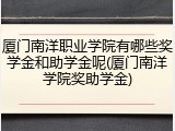 厦门南洋职业学院有哪些奖学金和助学金呢(厦门南洋学院奖助学金)