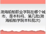 渤海船舶职业学院在哪个城市，是本科吗，第几批(渤海船舶学院本科批次)