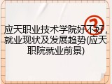 应天职业技术学院好不好，就业现状及发展趋势(应天职院就业前景)