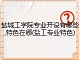 盐城工学院专业开设有哪些,特色在哪(盐工专业特色)