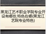 黑龙江艺术职业学院专业开设有哪些,特色在哪(黑龙江艺院专业特色)