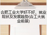 合肥工业大学好不好，就业现状及发展趋势(合工大就业前景)