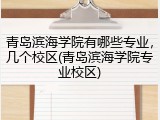 青岛滨海学院有哪些专业，几个校区(青岛滨海学院专业校区)