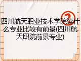 四川航天职业技术学院读什么专业比较有前景(四川航天职院前景专业)
