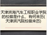 天津滨海汽车工程职业学院的校徽是什么，有何来历(天津滨汽院校徽来历)
