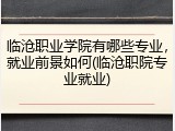 临沧职业学院有哪些专业，就业前景如何(临沧职院专业就业)