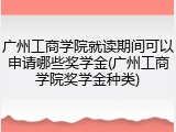 广州工商学院就读期间可以申请哪些奖学金(广州工商学院奖学金种类)