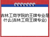 吉林工商学院的王牌专业是什么(吉林工商王牌专业)