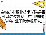 安徽矿业职业技术学院是否可以进校参观，有何限制(安徽矿业职院参观限制)