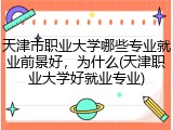 天津市职业大学哪些专业就业前景好，为什么(天津职业大学好就业专业)