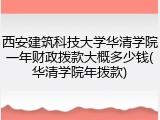西安建筑科技大学华清学院一年财政拨款大概多少钱(华清学院年拨款)