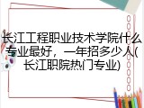 长江工程职业技术学院什么专业最好，一年招多少人(长江职院热门专业)