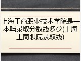 上海工商职业技术学院是一本吗录取分数线多少(上海工商职院录取线)
