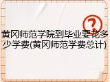 黄冈师范学院到毕业要花多少学费(黄冈师范学费总计)