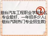 烟台汽车工程职业学院什么专业最好，一年招多少人(烟台汽院热门专业招生数)