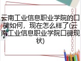 云南工业信息职业学院的口碑如何，现在怎么样了(云南工业信息职业学院口碑现状)