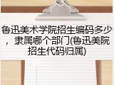 鲁迅美术学院招生编码多少，隶属哪个部门(鲁迅美院招生代码归属)