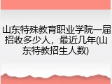 山东特殊教育职业学院一届招收多少人，最近几年(山东特教招生人数)
