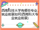 西南科技大学有哪些专业，就业前景如何(西南科大专业就业前景)