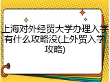 上海对外经贸大学办理入学有什么攻略没(上外贸入学攻略)