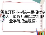 黑龙江职业学院一届招收多少人，最近几年(黑龙江职业学院招生规模)