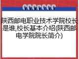 陕西邮电职业技术学院校长是谁,校长基本介绍(陕西邮电学院院长简介)