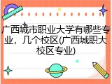 广西城市职业大学有哪些专业，几个校区(广西城职大校区专业)