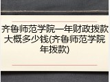 齐鲁师范学院一年财政拨款大概多少钱(齐鲁师范学院年拨款)
