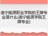 遂宁能源职业学院的王牌专业是什么(遂宁能源学院王牌专业)
