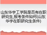 山东华宇工学院是否有在职研究生,报考条件如何(山东华宇在职研究生条件)
