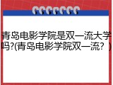 青岛电影学院是双一流大学吗?(青岛电影学院双一流？)