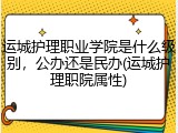 运城护理职业学院是什么级别，公办还是民办(运城护理职院属性)