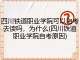 四川铁道职业学院可以自考去读吗，为什么(四川铁道职业学院自考原因)