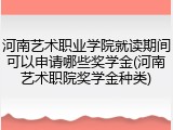 河南艺术职业学院就读期间可以申请哪些奖学金(河南艺术职院奖学金种类)