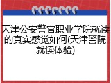 天津公安警官职业学院就读的真实感觉如何(天津警院就读体验)