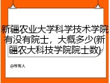 新疆农业大学科学技术学院有没有院士，大概多少(新疆农大科技学院院士数)