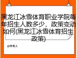 黑龙江冰雪体育职业学院每年招生人数多少，政策变动如何(黑龙江冰雪体育招生政策)
