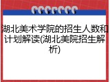 湖北美术学院的招生人数和计划解读(湖北美院招生解析)