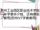 苏州工业园区职业技术学院一年学费多少钱，还有哪些费用(苏州IVT学费费用)