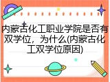 内蒙古化工职业学院是否有双学位，为什么(内蒙古化工双学位原因)