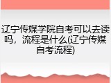 辽宁传媒学院自考可以去读吗，流程是什么(辽宁传媒自考流程)