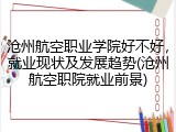 沧州航空职业学院好不好，就业现状及发展趋势(沧州航空职院就业前景)