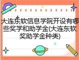 大连东软信息学院开设有哪些奖学和助学金(大连东软奖助学金种类)