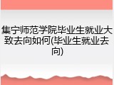 集宁师范学院毕业生就业大致去向如何(毕业生就业去向)
