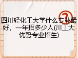 四川轻化工大学什么专业最好，一年招多少人(川工大优势专业招生)
