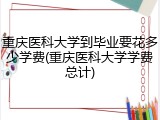 重庆医科大学到毕业要花多少学费(重庆医科大学学费总计)