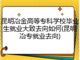 昆明冶金高等专科学校毕业生就业大致去向如何(昆明冶专就业去向)