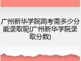 广州新华学院高考需多少分能录取呢(广州新华学院录取分数)