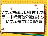 辽宁城市建设职业技术学院是一本吗录取分数线多少(辽宁城建学院录取线)