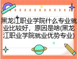 黑龙江职业学院什么专业就业比较好，原因是啥(黑龙江职业学院就业优势专业)